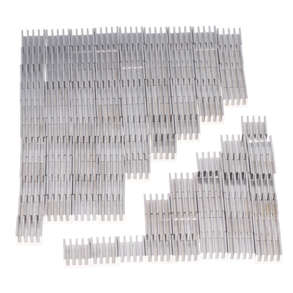 100pcs 9mmx5mmx9mm Aluminum Heatsink Cooler Circuit Board Cooling Fin With Tape