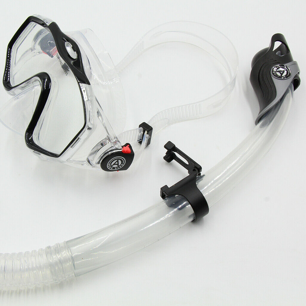 4Pcs/set Black Plastic Snorkel Clip Replacement for Snorkeling and Scuba Diving