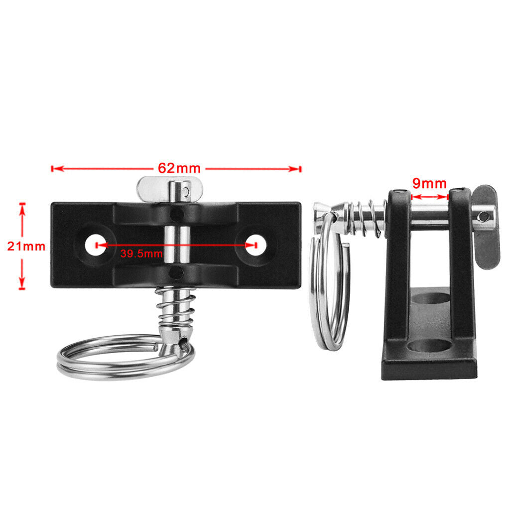 2X Boat Marine Nylon Deck Hinge Fitting with Quick Release Pin Bimini Top