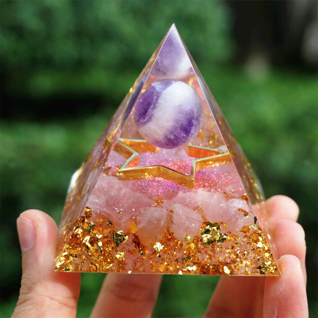 Natural Ogan Energy Pyramid Home Office Tabletop Ornaments