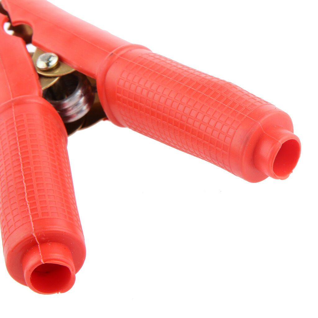 4x Red/Black Heavy Duty Battery Alligator Clip Clamps Copper Insulated 200A