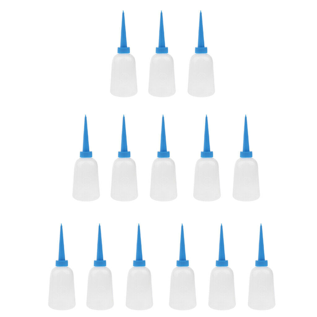 150ml Empty Applicator Glue Bottle Blue Tip - Paper Quilling DIY Craft 14pc