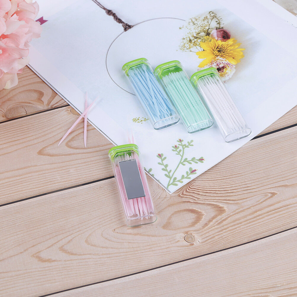 Dental floss toothpicks brush hair 30pcs in plastic mirror box oral healt.l8