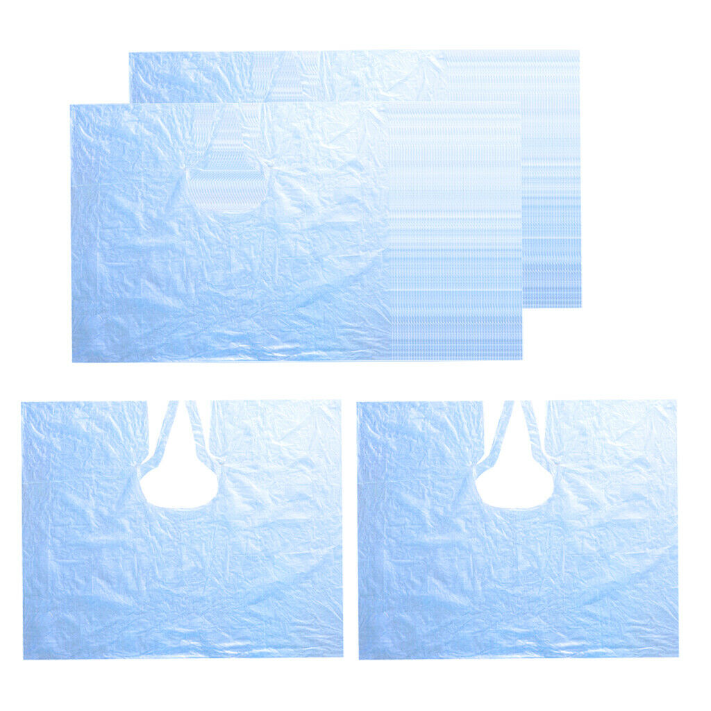 200-pack Waterproof Clear Disposable Hair Cutting Capes Salon Gown Bibs