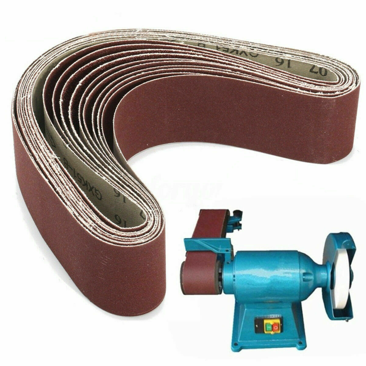 10pcs 2"x 27" Sanding Abrasive Belts 60/120/150/240 Grit For Sander Grinding