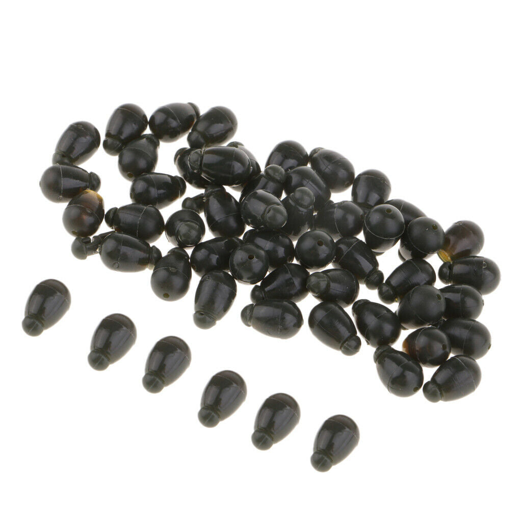 50pcs ABS Fishing Connectors Quick Change Beads for Hook Links Method Feeders