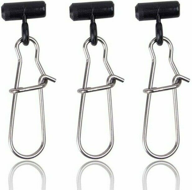 100x Durable Fishing Line Weights Sinker Slider Duo Lock Snaps Surf Fishing