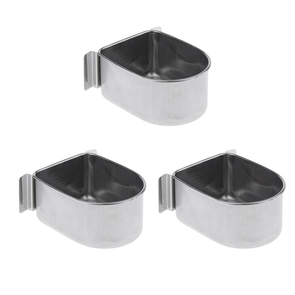 3PCS Bird Feeding Dish Cups Food Water Feeder Container For Birds Parrots