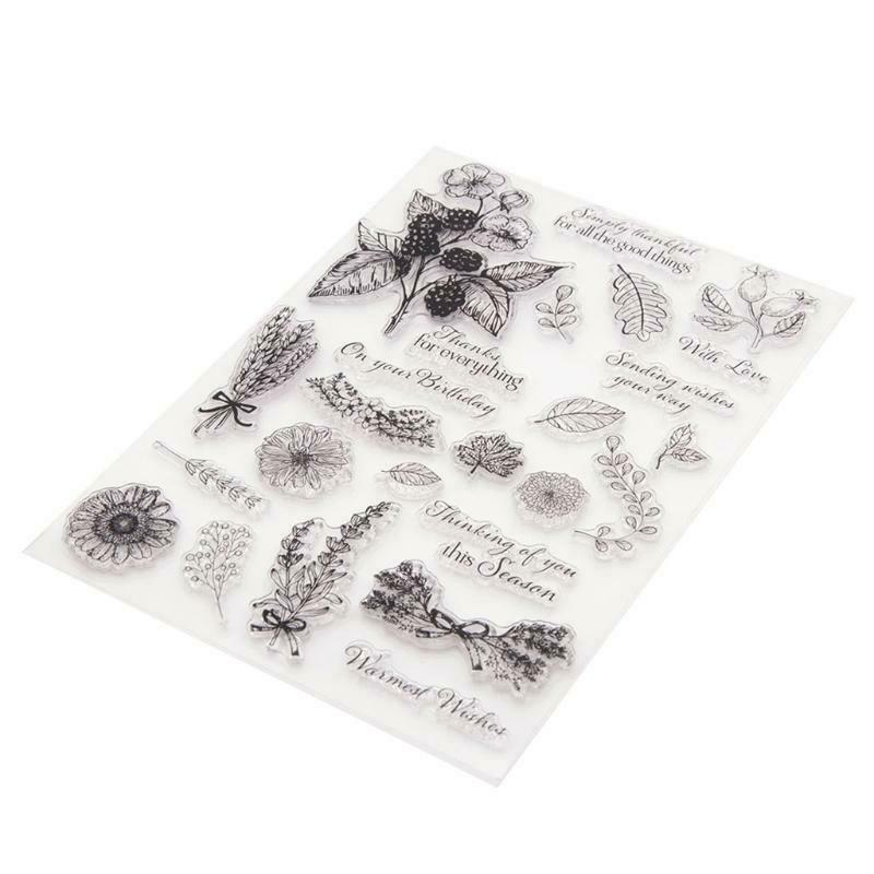 Wheat Flower Seal Stamp with Cutting Dies Stencil DIY Scrapbooking Emboss Photo