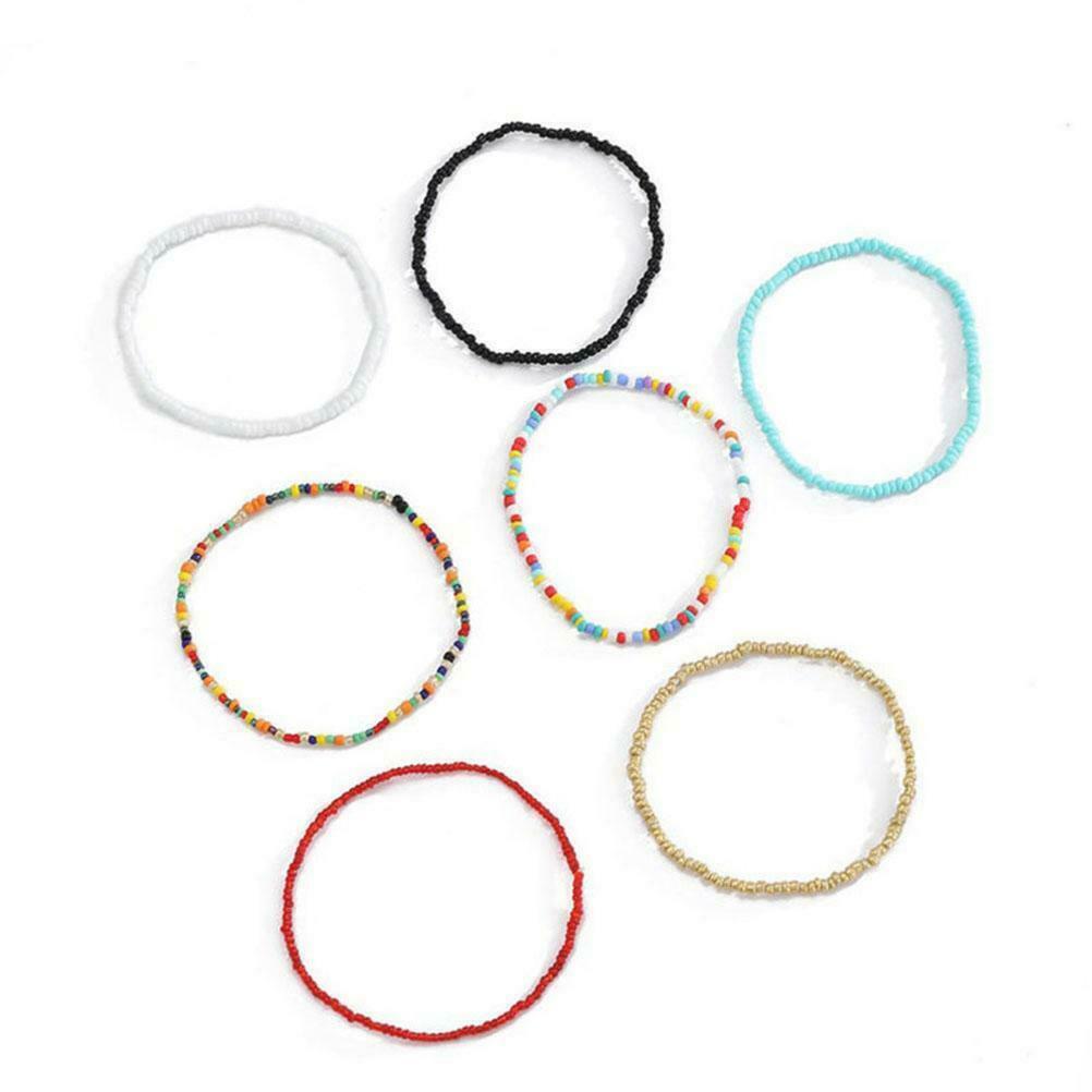 Boho Handmade Beads Multilayered Colorful Women Foot and Hand Chain Jewelry
