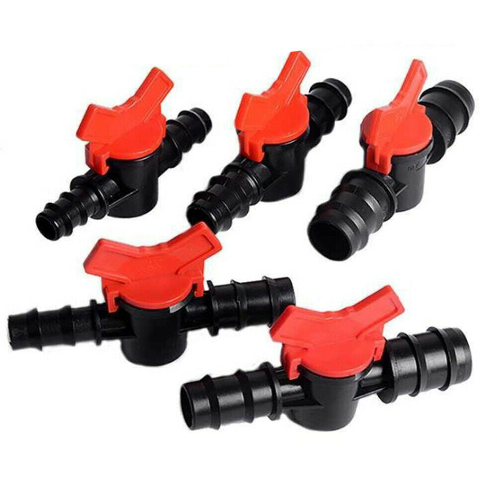 16mm Joints PE Pipe Water Switch Ball Valve Irrigation Hose Nut Lock Connector