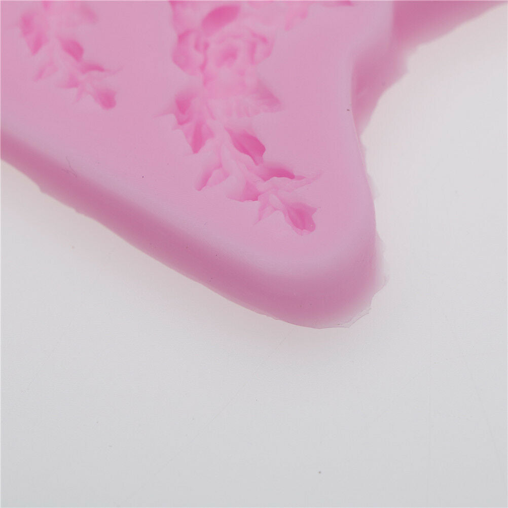 1x Flower&Leaf Lace Silicone Mold Cake Fondant Decoration Baking Tool .l8