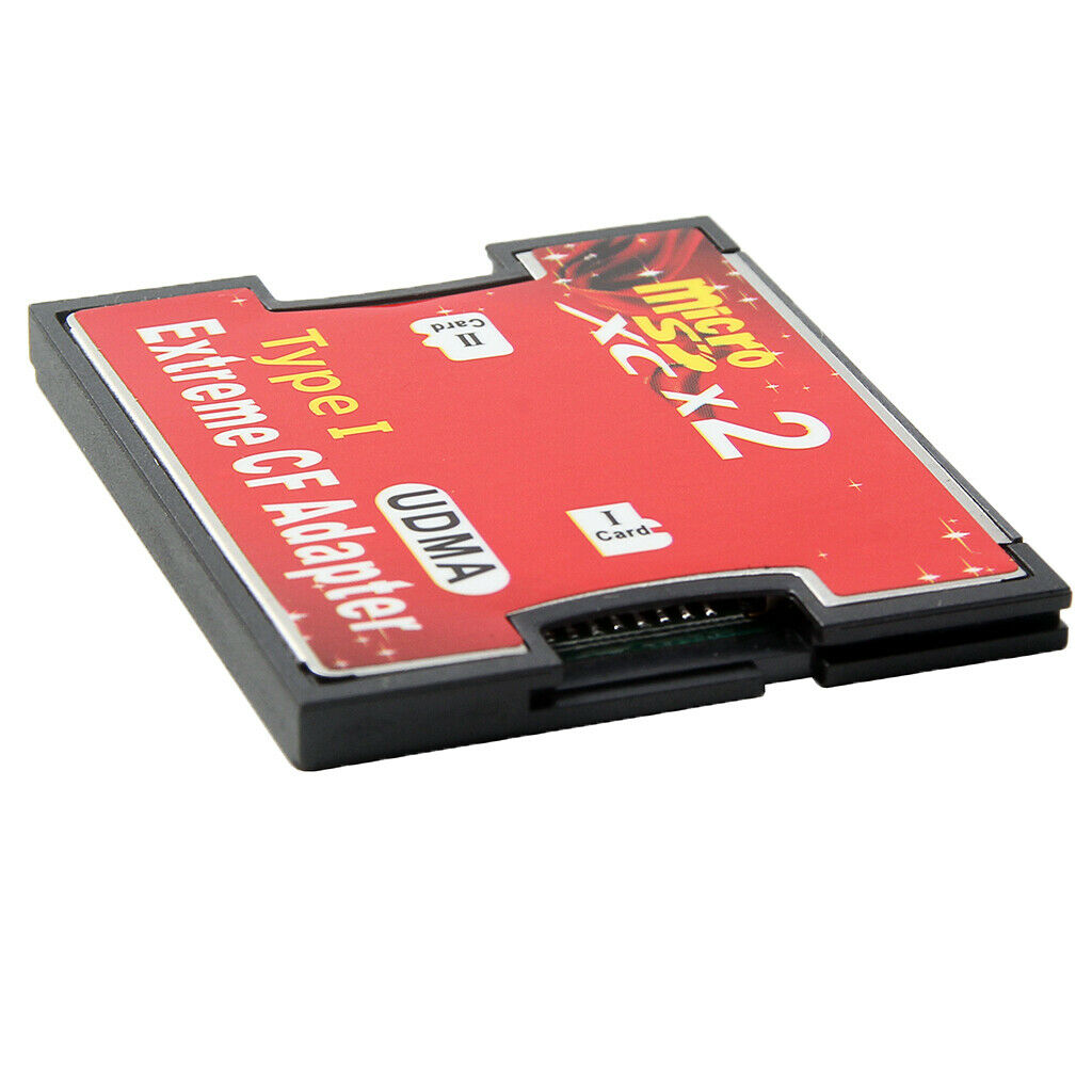 Dual Port SD to CF Card Adapter Assy MMC SDHC SDXC to Compact Flash Type I Card