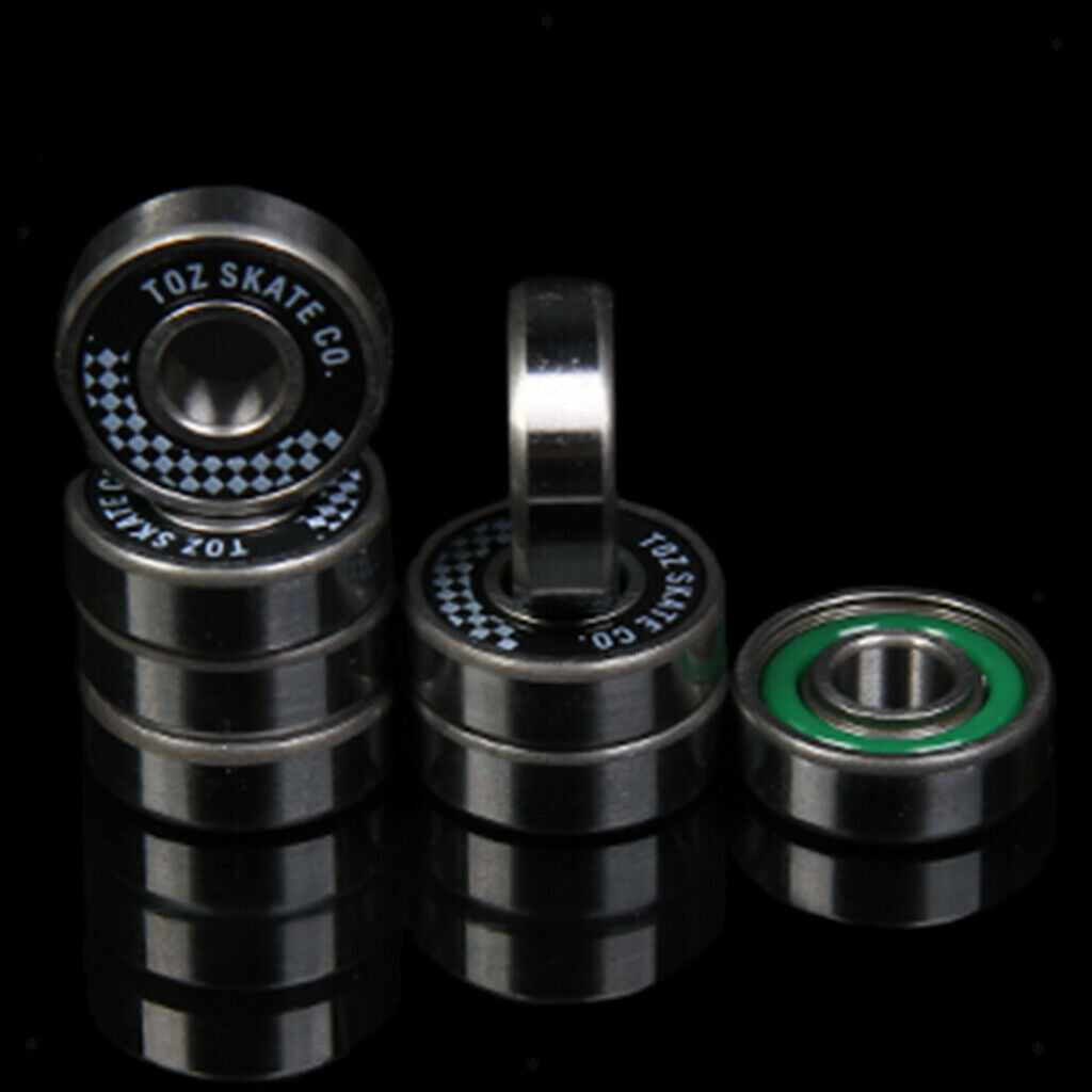 1 Set Precision Skate Bearings Cleaner Kit with 8pcs 608-RS Bearings