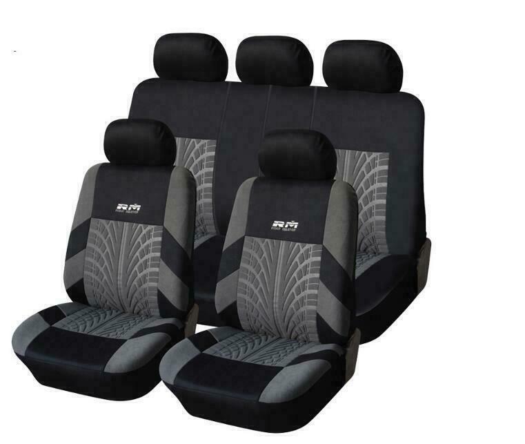 Classic Washable Embroidery Car Seat Covers Full Set Front+Rear For Sedans