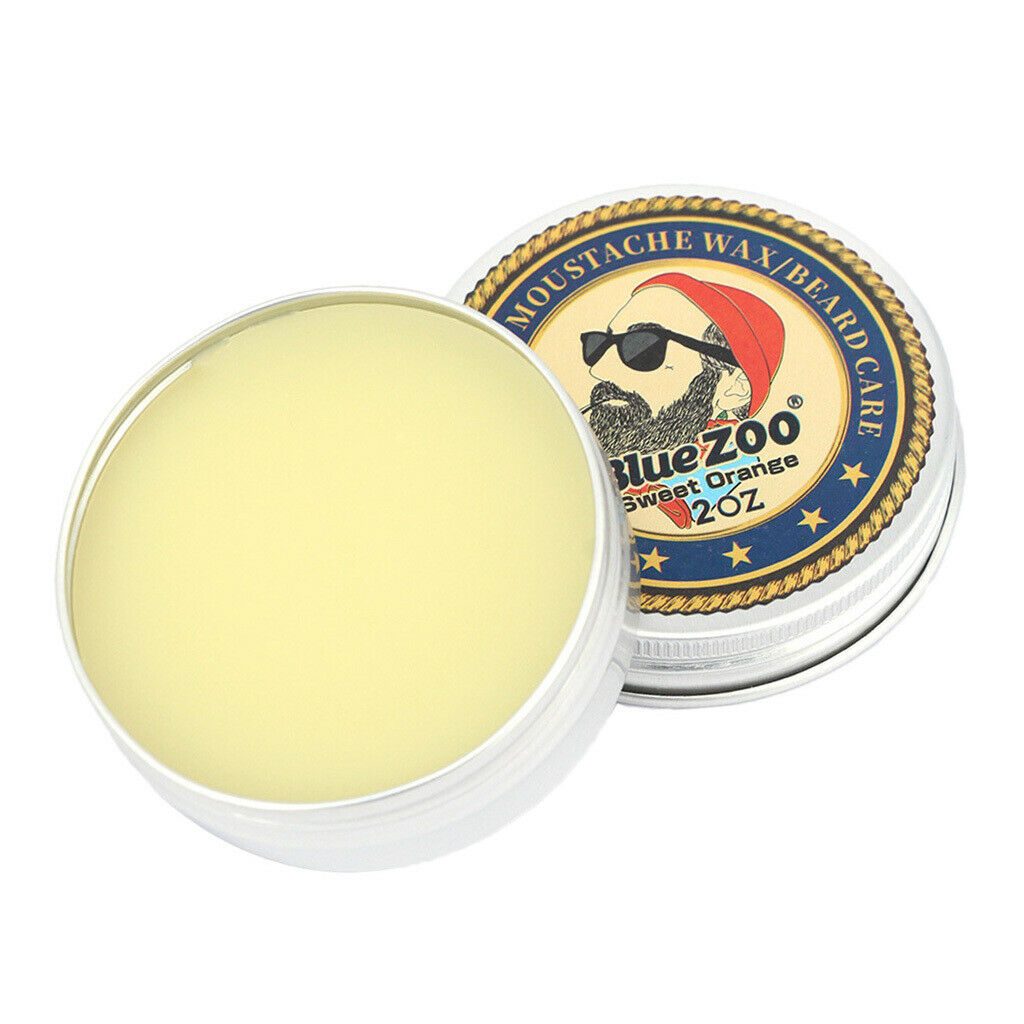 Pack of 2Pcs Natural Beard Balm Moisturizing Sandalwood/Orange Mustache Wax