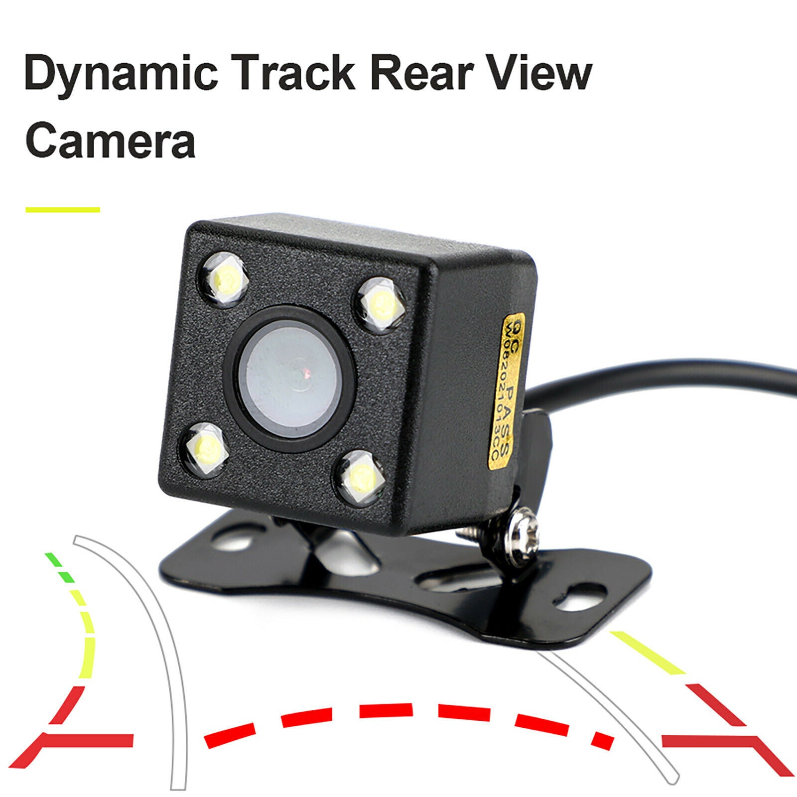 4Led Dynamic Trajectory Car Rear View Reverse Backup Parking Camera Night View
