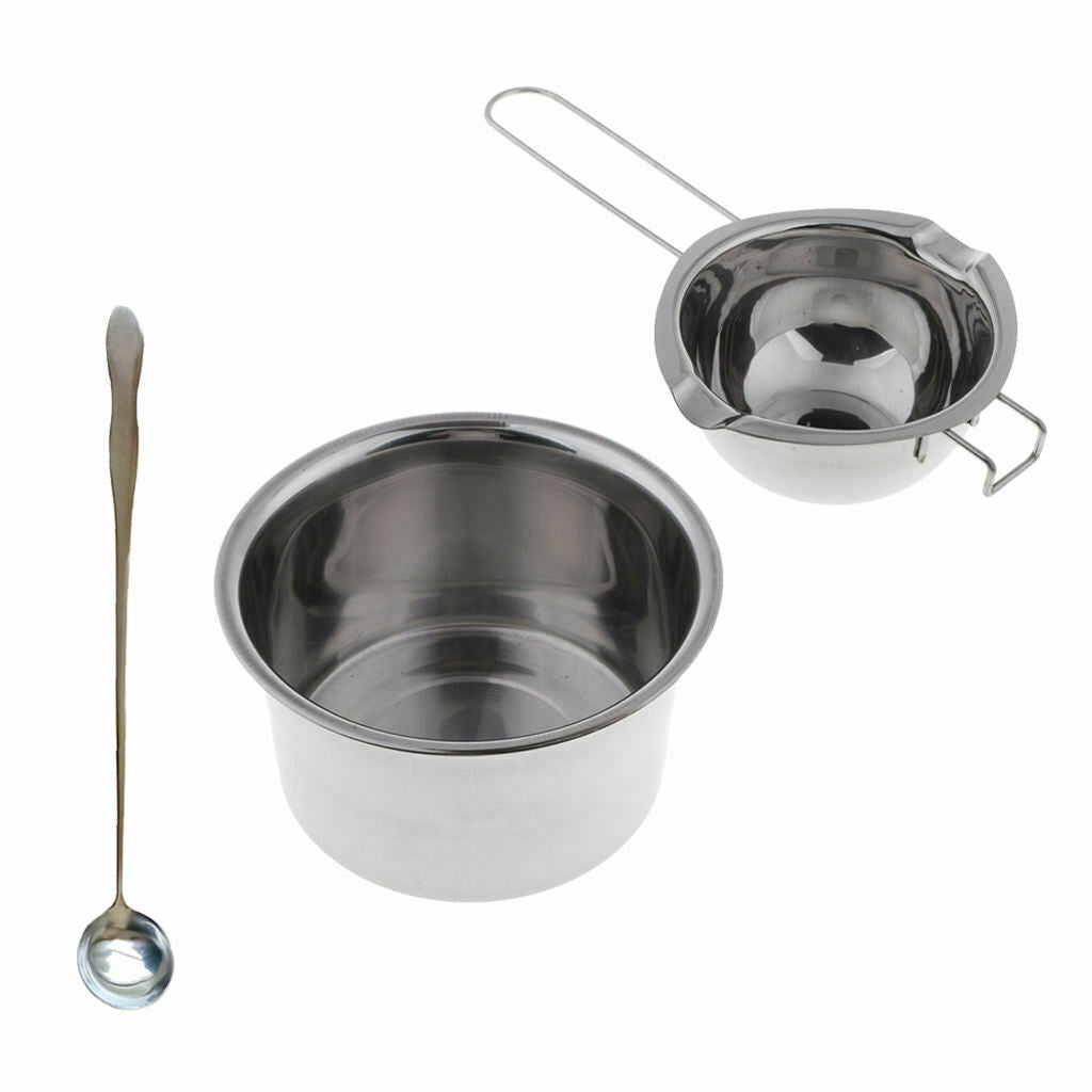3pcs Double Boiler Wax Melting Pot Stirring Spoon for DIY Candle Soap Crafts