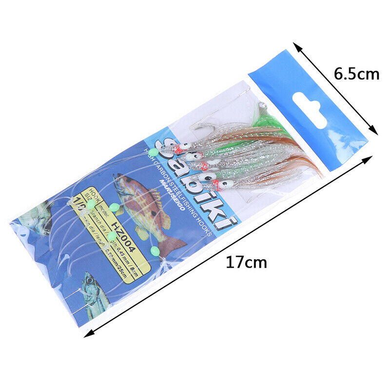 5 In 1 Night Luminous Soft Fishing Lure Fishhook Octopus Feather Fishing .l8