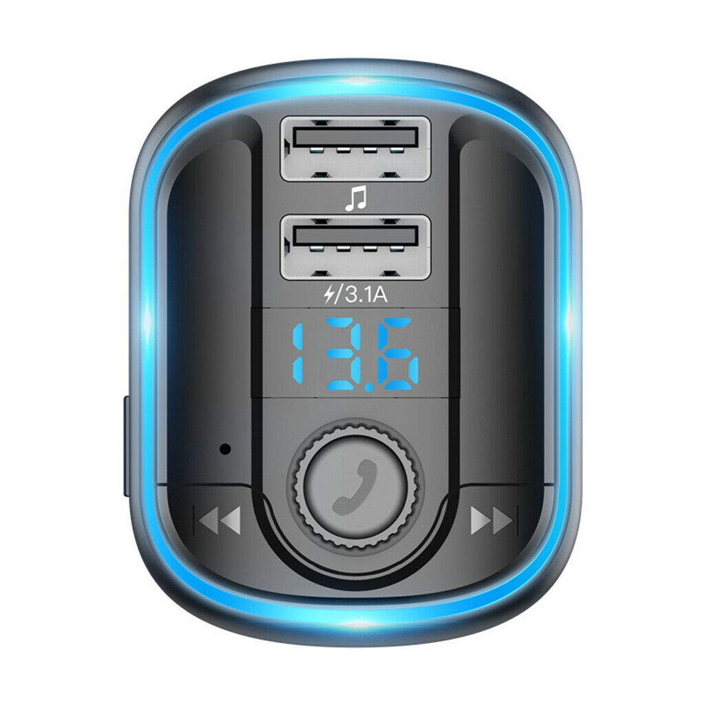 Car Bluetooth Transmitter BT5.0 Wireless Handsfree AUX Radio FM Transmission