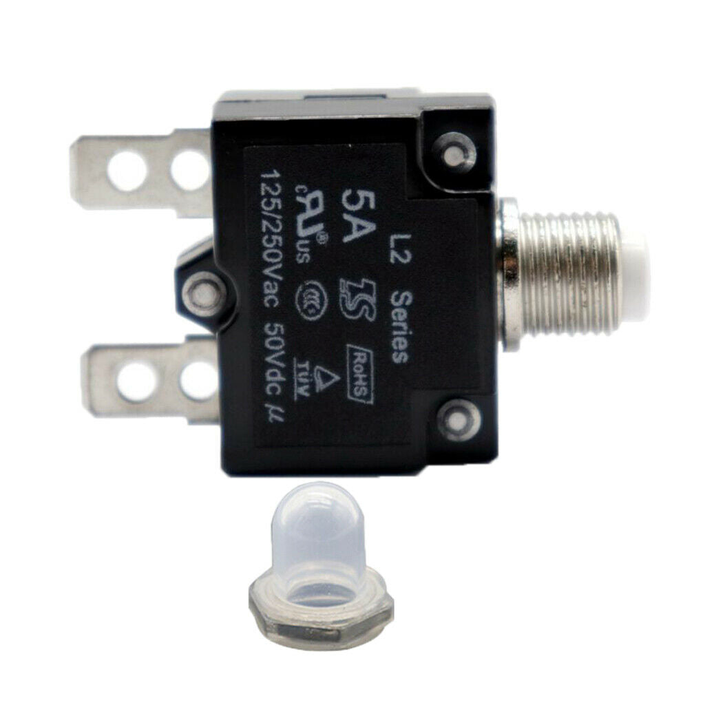 3Pcs 5A 125/250V AC 50V DC Circuit Breaker Manual Overload Protector Switch