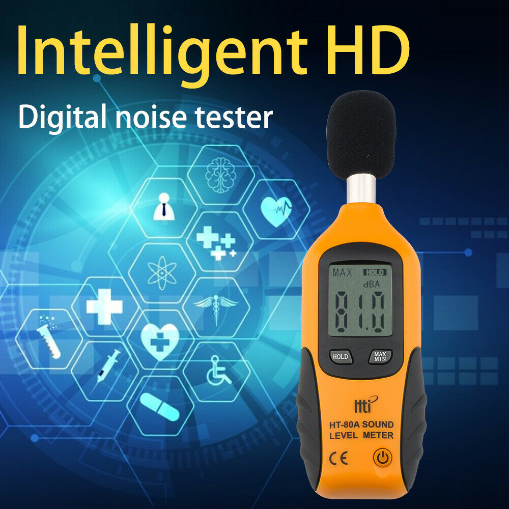 Digital LCD Noise Tester 40-130dB Handheld Sound Meter Noise Measuring Meter NEW