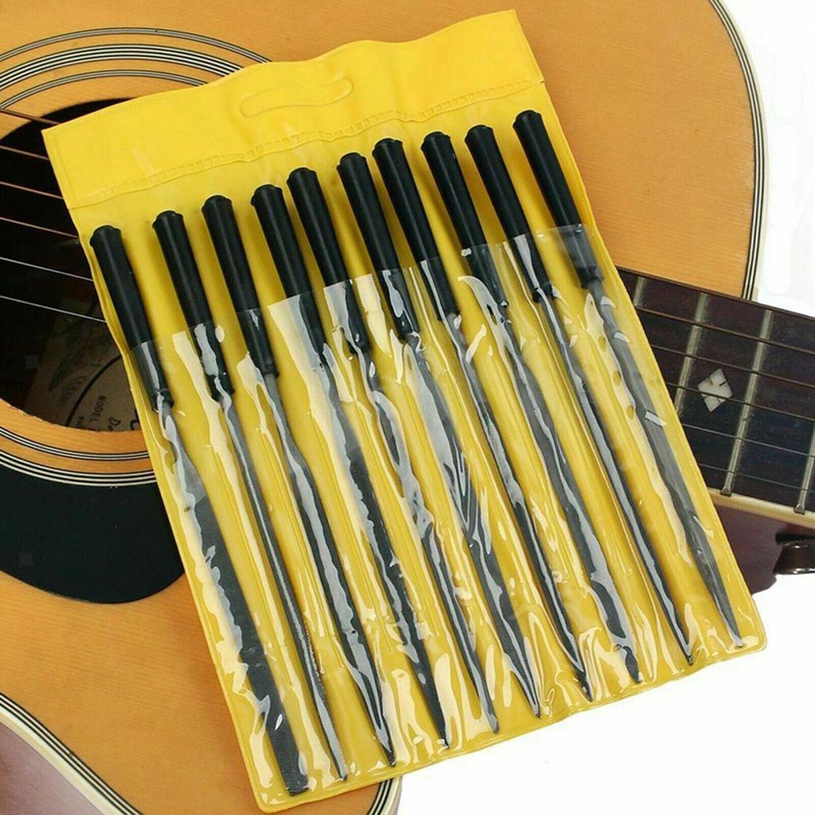 Needle Guitar Fret Nut Saddle Files Guitar Repair Luthier Tool Supplies 10 Piece