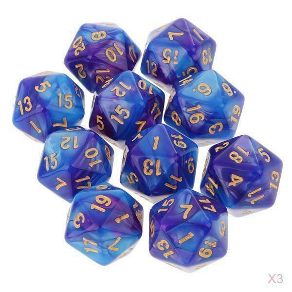 Set of 30PCS D20 Polyhedral Dice for MTG RPG Dungeon & Dragons Board Game