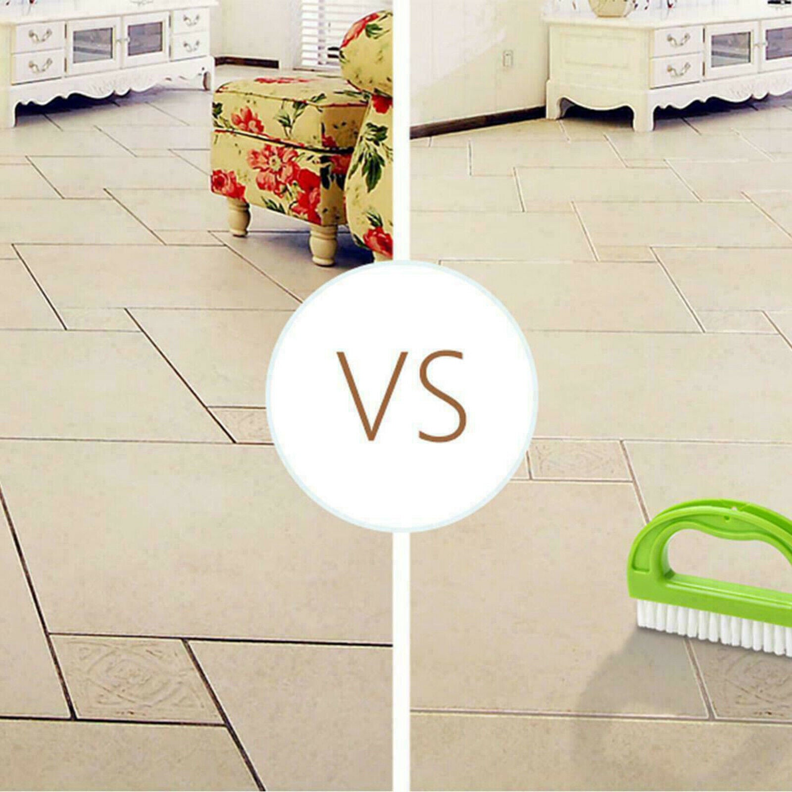 Mortar cleaner brush for shower cleaning, scrubbing floor lines tiles