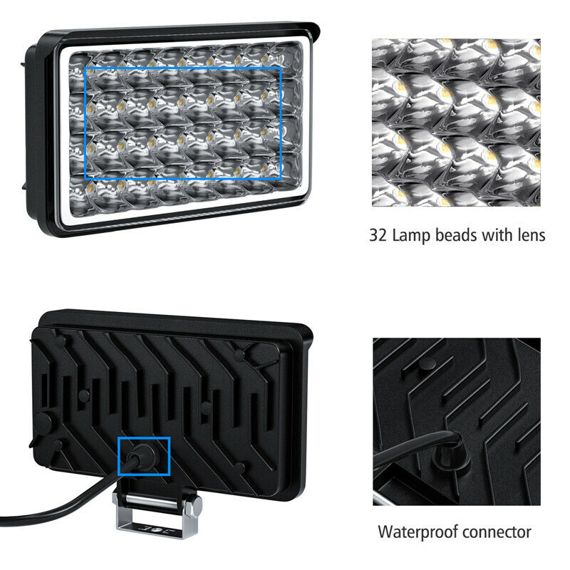 1PCS 32W LED Car Driving Work Spot Light Bar 6500K Fog Lamp Truck Off-road SUV