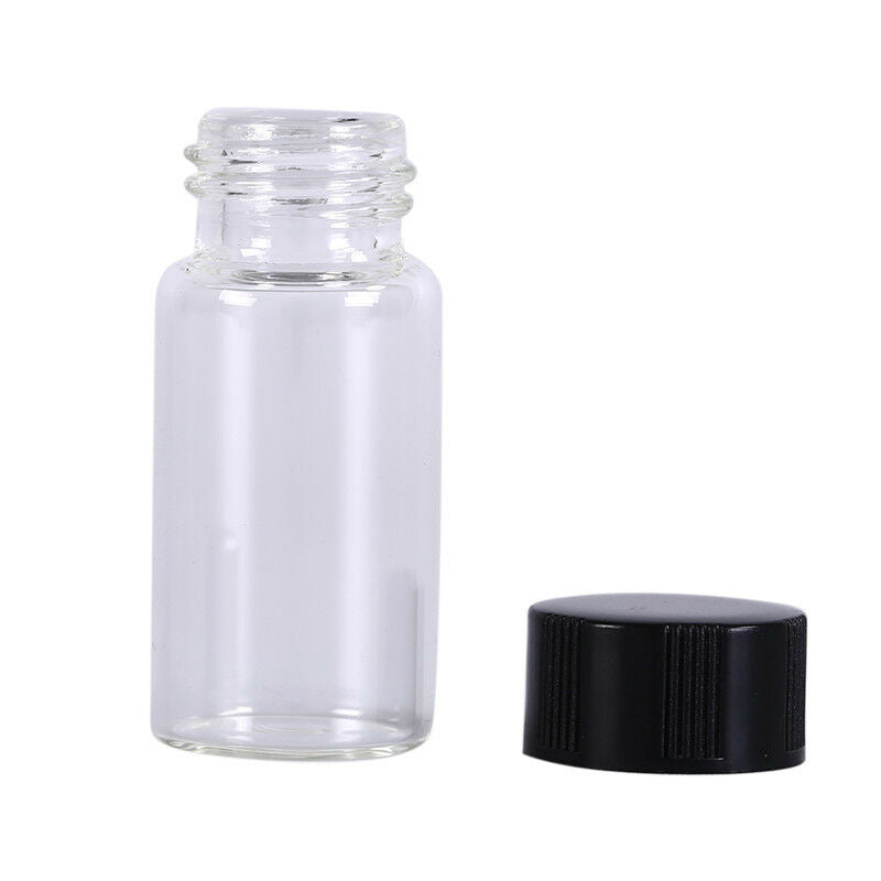 5pcs 5ml small cute lab glass vials bottles clear containers with screw ca.l8