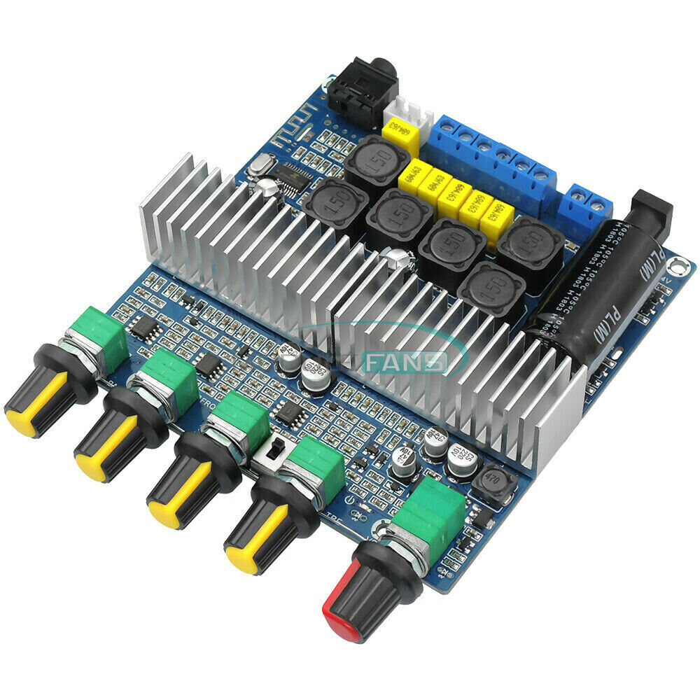 DC 12-24V TPA3116D2 Digital Audio Amplifier Board Bluetooth 5.0 100W+50W+50W
