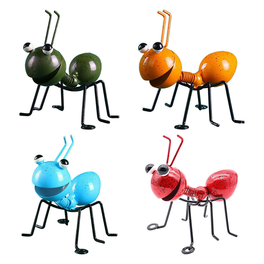 4PCS Ant Wall Decor Yard Fence Patio Hanging Ornaments Kid's Room Sculptures