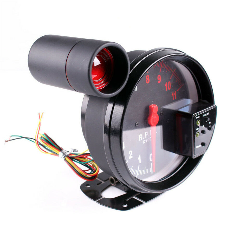 5" Stepper motor Car RPM 11000K Tachometer Gauge Warning light background 7color