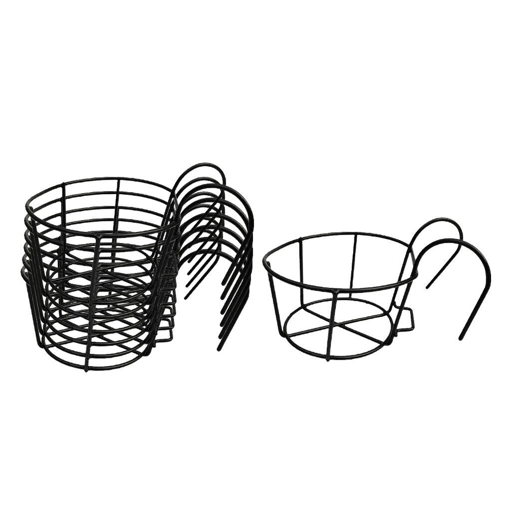 7Pieces Hanging Rail Flowerpot Holder Plant Hanger Planter Pot Container