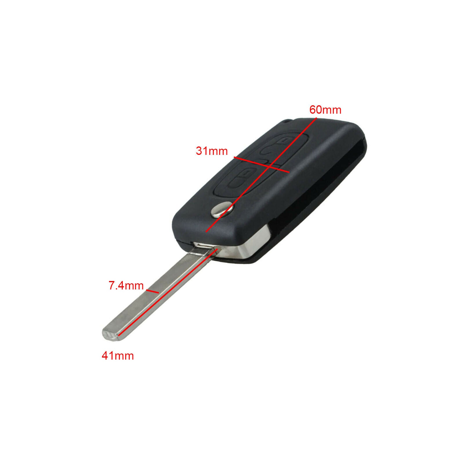 Car Key Keyless Case Shell Fob for Citroen C2 C5 C3 C4 C6 C8 CE0523 Replacement