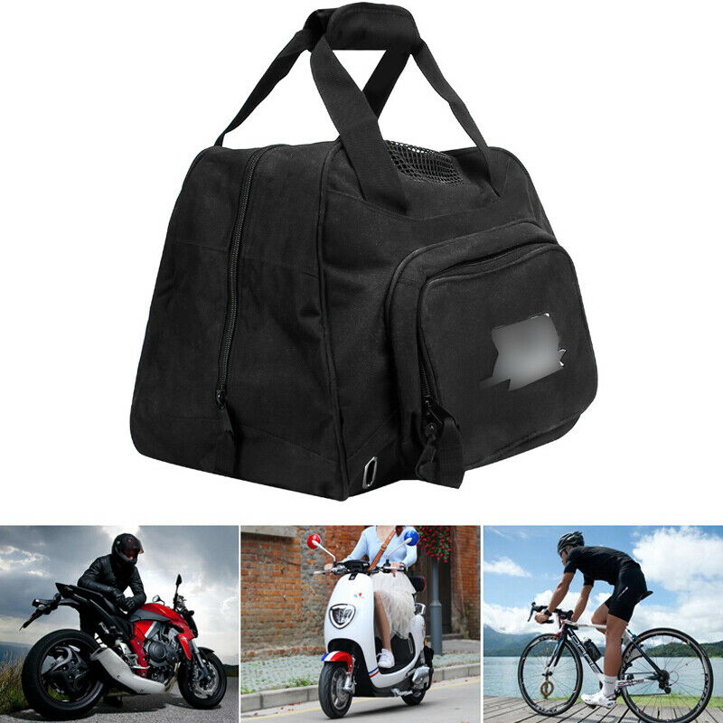Black Motorcycle Bike Riding Helmet Bag Waterproof Handbag Travel Storage Pack