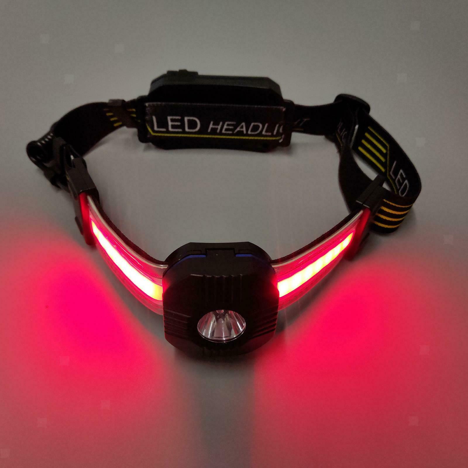 LED Headlamp Rechargeable 7 Modes Waterproof Flashlights Adults Kids Cycling
