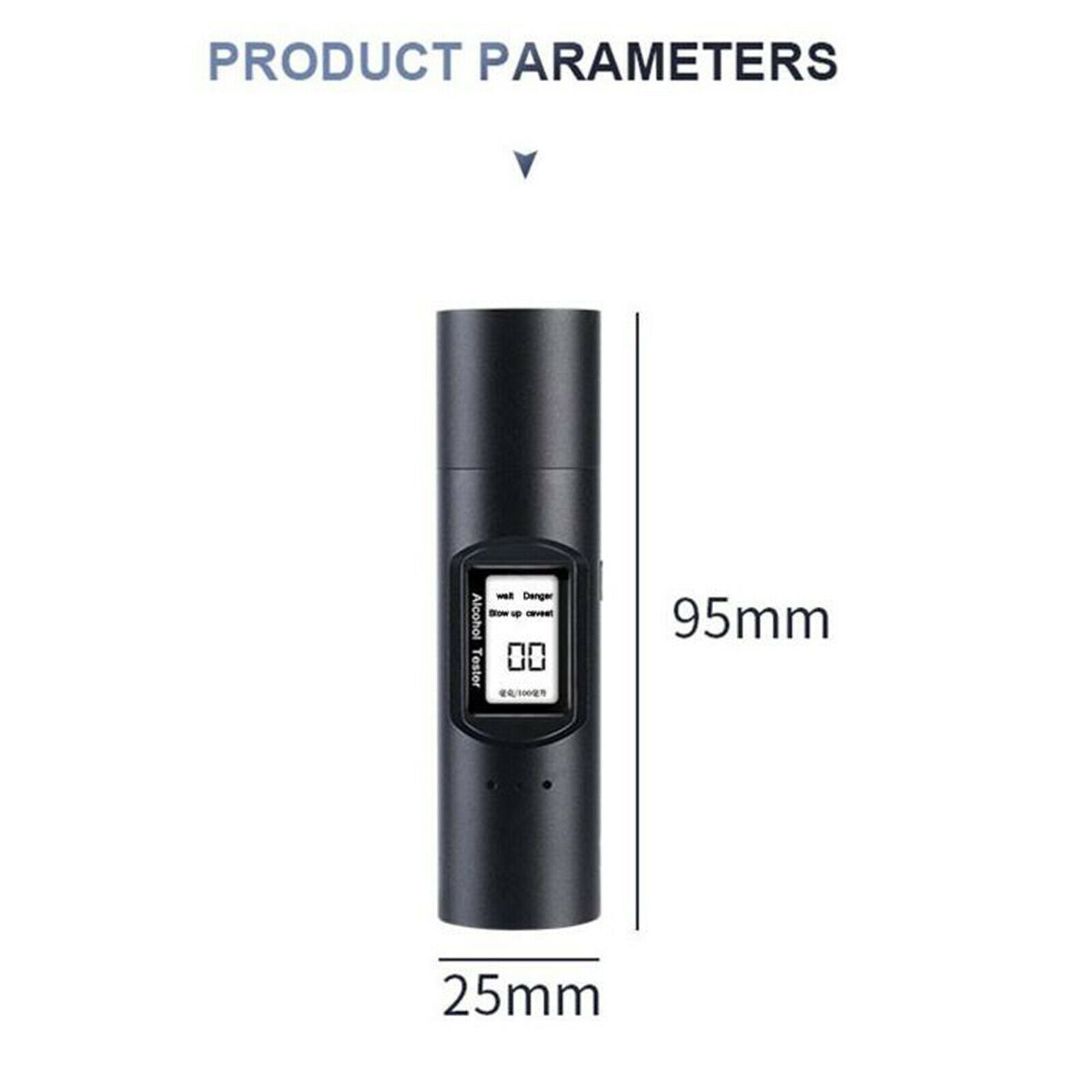 Portable USB Rechargeable High Accuracy Alcohol Tester Accurate Reading