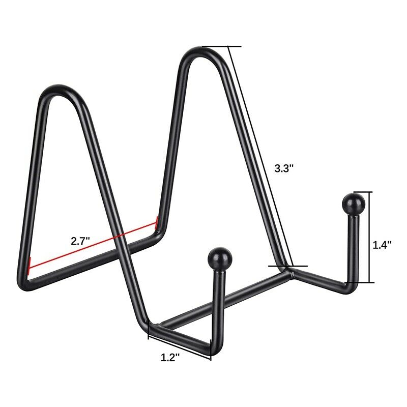 5 Pack Metal Display Stands Black Iron Easel for Plate Stand Plate Holder DiF1G5