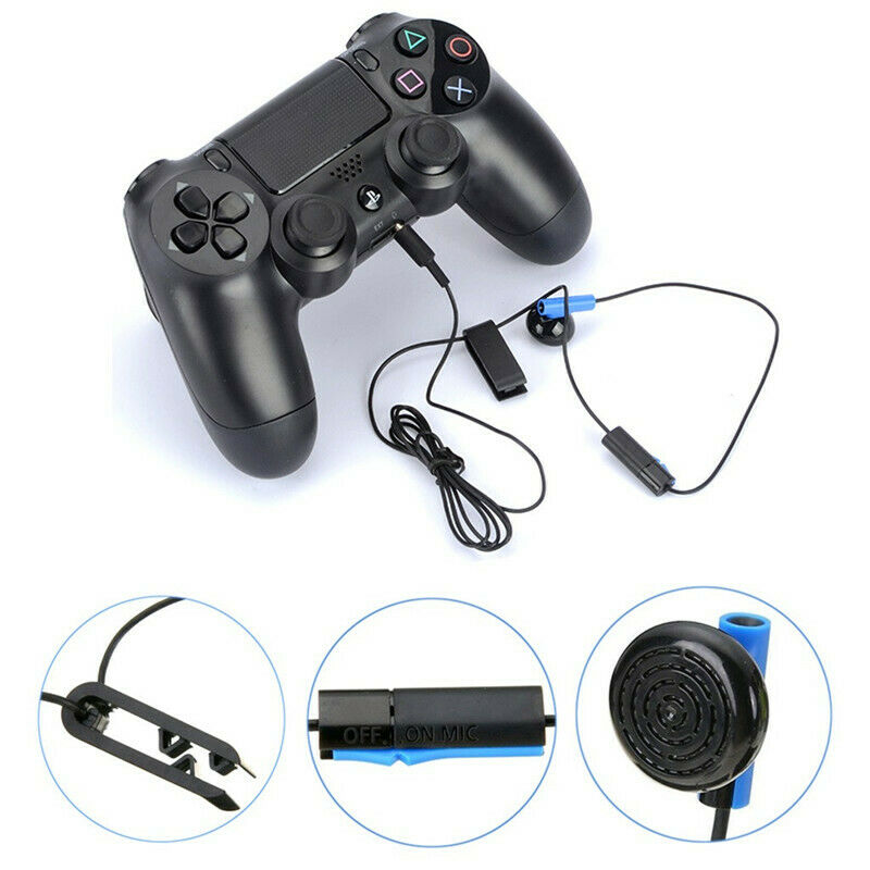 Gaming Earphone Joystick Controller Earphone Replacement For PS4 with Mic Clip