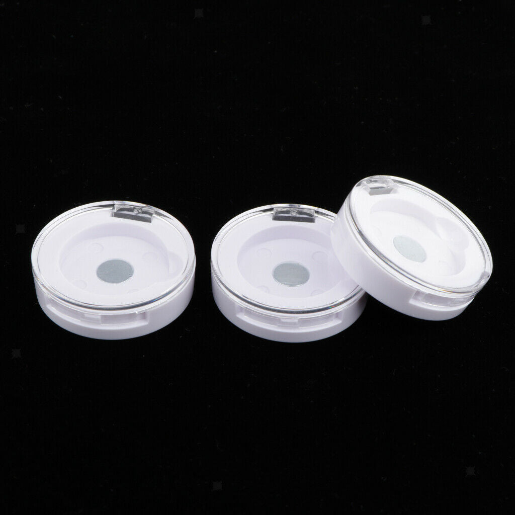 Triangle Round Magnetic Eyeshadow Case Potable DIY Blush Box Pallet White