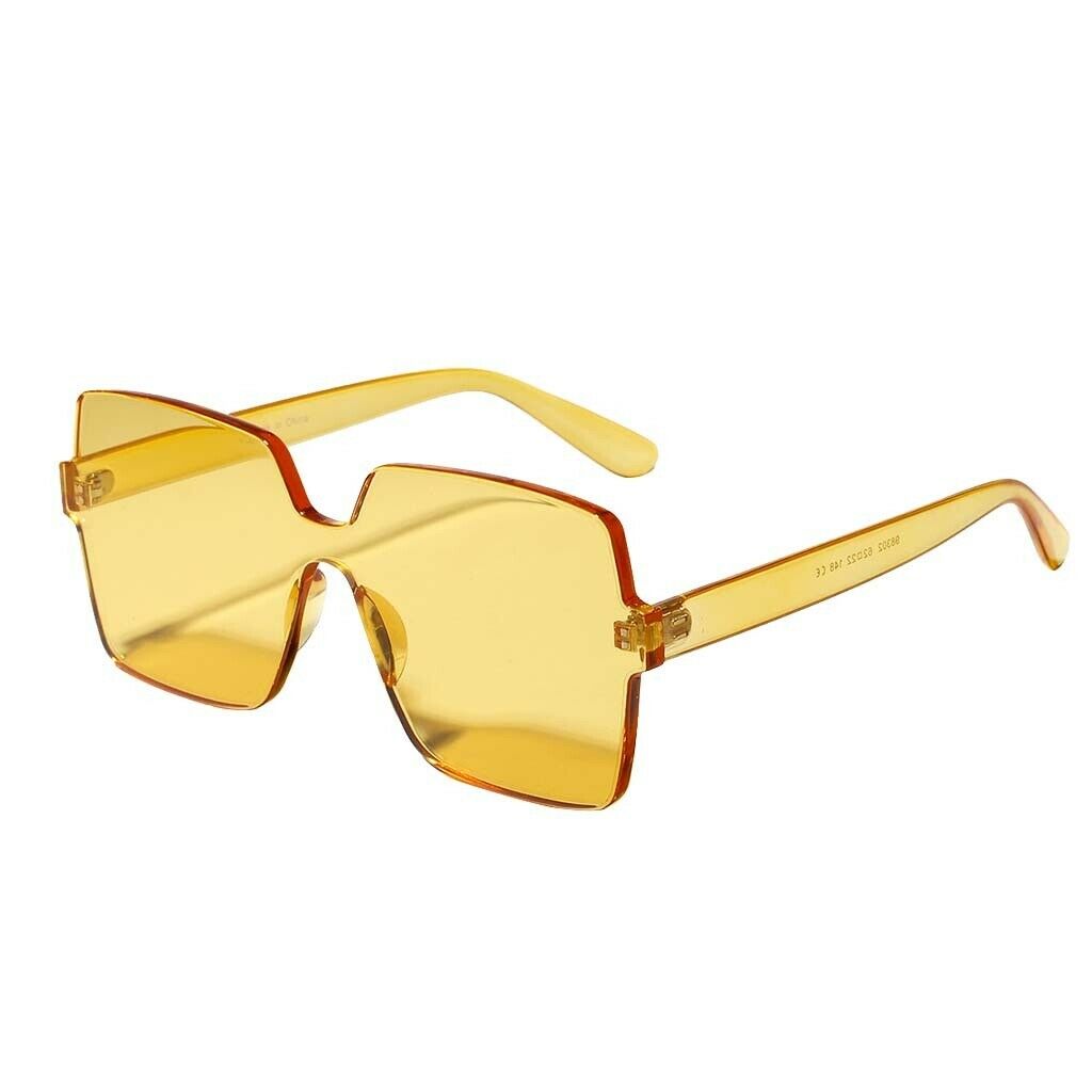 4pcs Women Mens One Piece Sunglasses Rimless UV400 Eyeglasses Party Shades