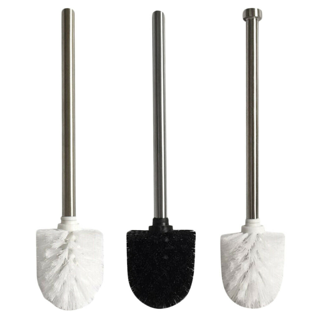 Toilet Brush Toilet Scrubber with Stainless Steel Handle  White_1
