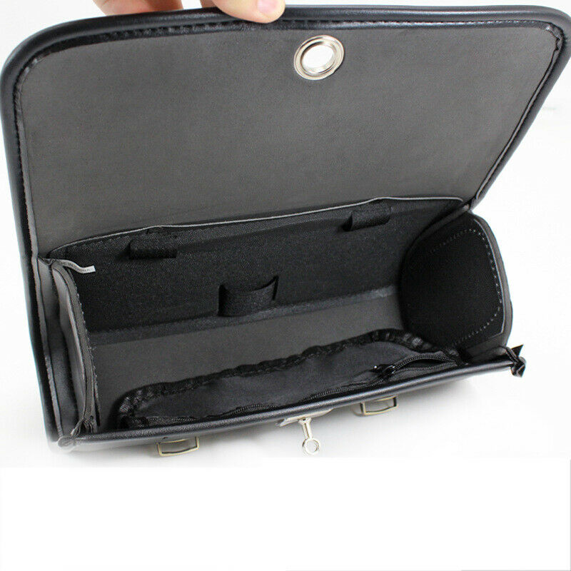 Motorcycle Handlebar Bag Front Fork Tool Bag SaddleBag Storage Pouch Luggage PU