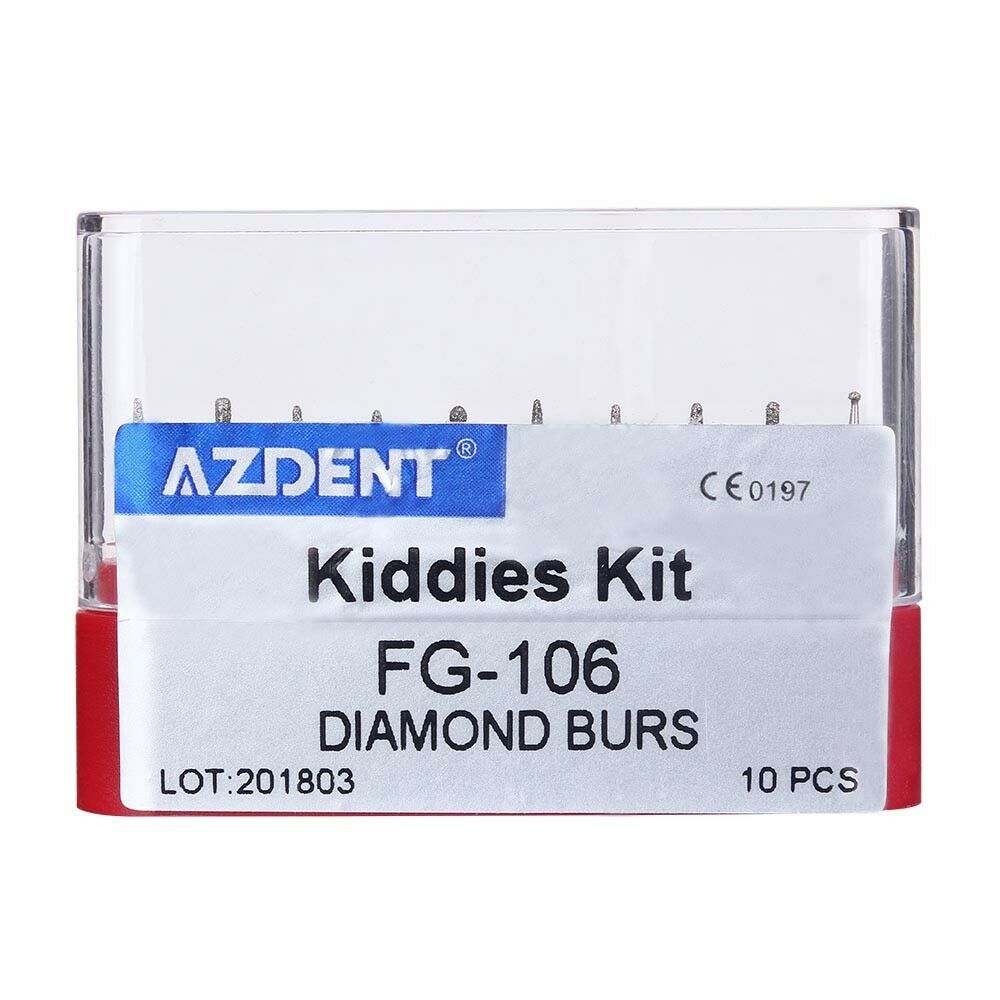 50Kits Dental Diamond Burs Set FG-106 Children Kiddies Kit 10pcs/Kit AZDENT