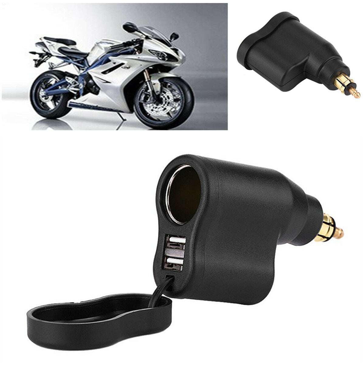 Waterproof Motorcycle Dual USB Port 3.3A Charger Adapter For BMW