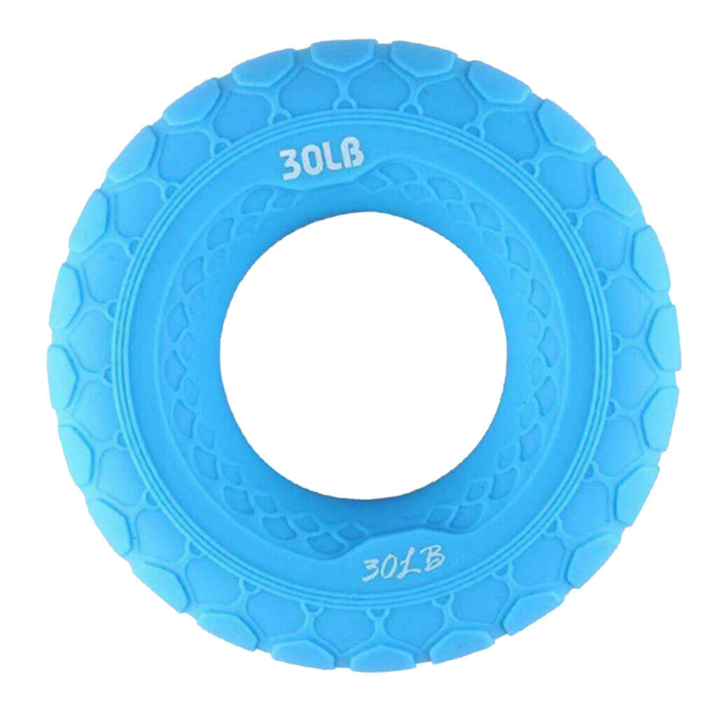 3inch 30LB Silicone Strength Wrist Gripper Ring Muscle Power Training Blue