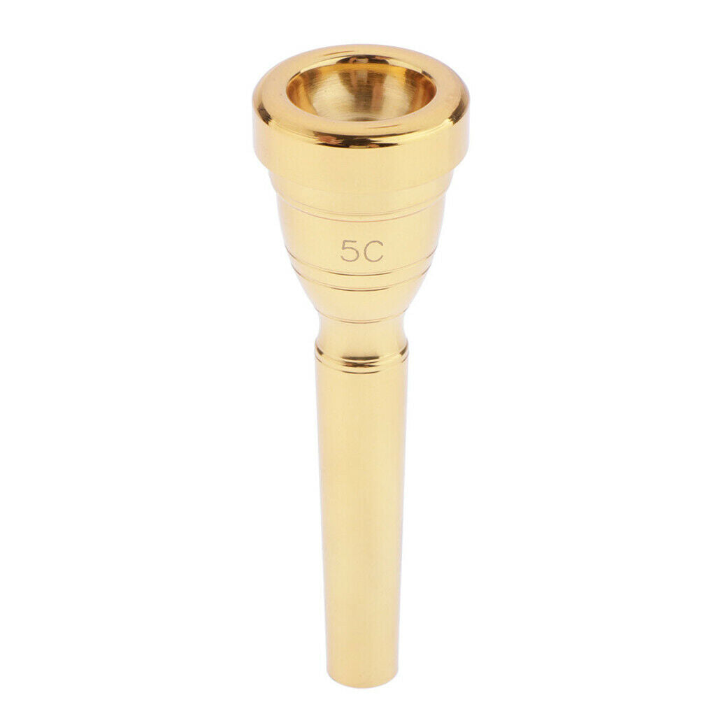 Classical Series Trumpet Mouthpiece 5C Size Brass Golden Heavy Duty