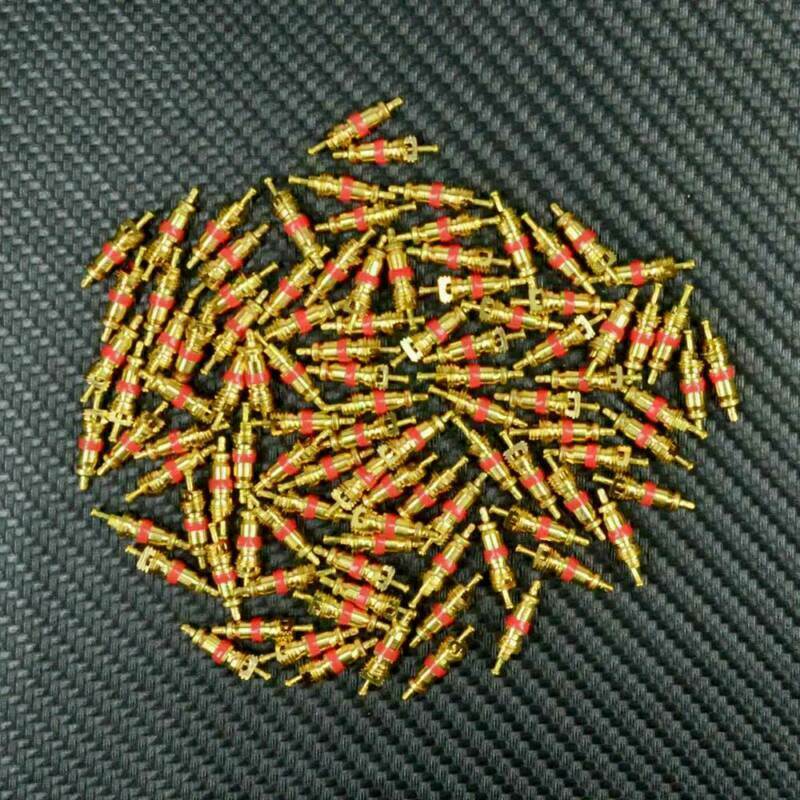 50ea Valve Stem Core Tire Pressure Sensor Cores Tpms Universal Bulk Lot Golden
